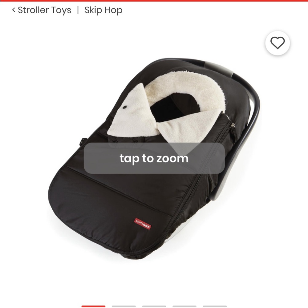 Skip Hop Black and Cream Stroller Cover